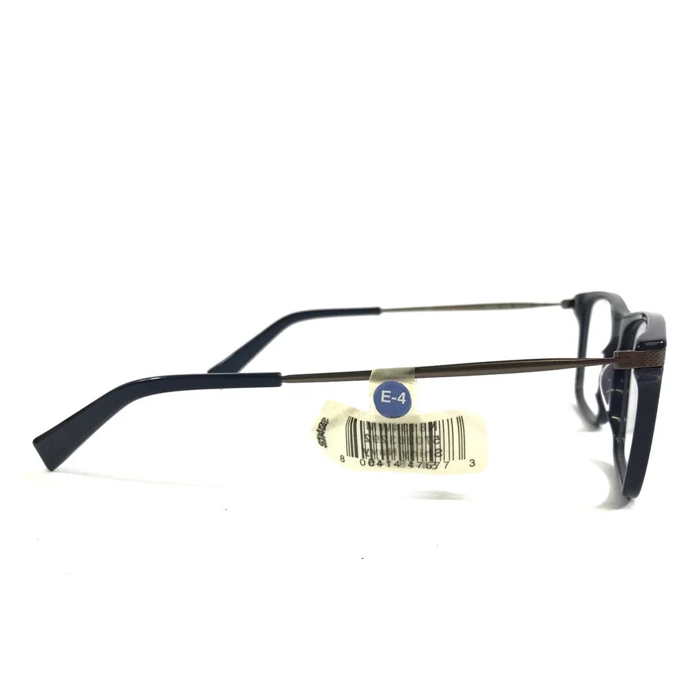 Nautica Eyeglasses Frames N8134 412 Shiny Navy Rectangle Full Rim 54-18-145